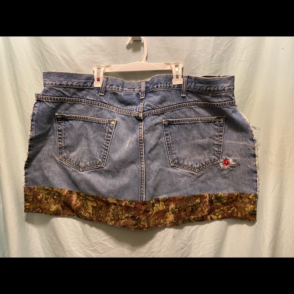 Custom Jean kitchen/craft apron. Cammo accents